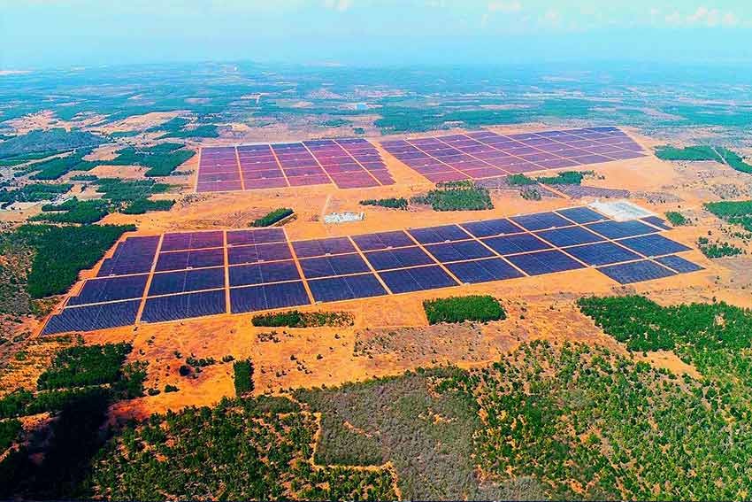Laatste bedrijfscasus over Maalde het Project 350MW van de ZonnedieMachtsgeneratie in Hong Phong van Vietnam wordt gevestigd