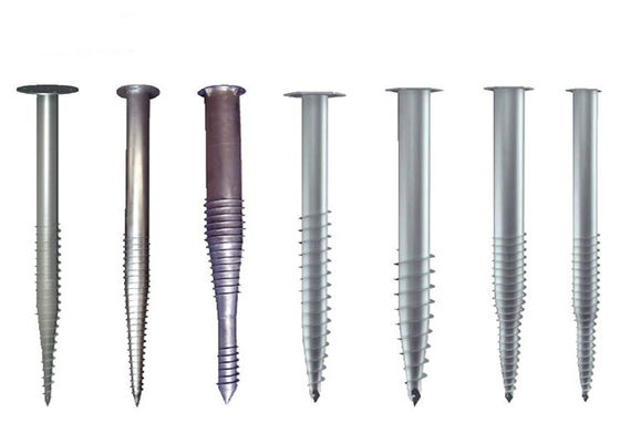 Goede prijs. De Schroef van de metaalgrond stapelt Spiraalvormige Lengte 1000~3500mm van het Staalanker Anticorrosive op online