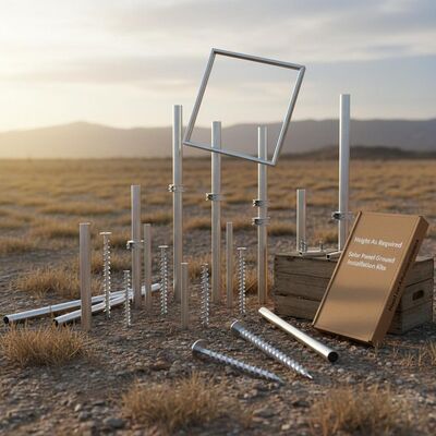 Goede prijs. Hoogte als vereist Ground Installation Kits voor zonnepanelen die onbeperkte diepte bieden, die aangepaste hoogteaanpassingen en veilige grondverankering mogelijk maken online