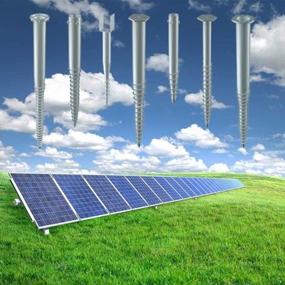 500~2500 van Mm stapelt de de Grondschroef Lengte76*1600/2000/2500 PV op Opzettend het Opzettende Systeem van het Steunenzonnepaneel