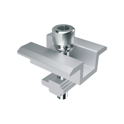 Goede prijs. No Drilling Frameless Aluminum Mid End Solar Panel Clamps Mounting Kits online