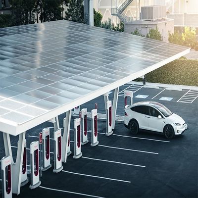 Gegalvaniseerde Geanodiseerde Oppervlaktess304 PV Zonnecarport Structuren